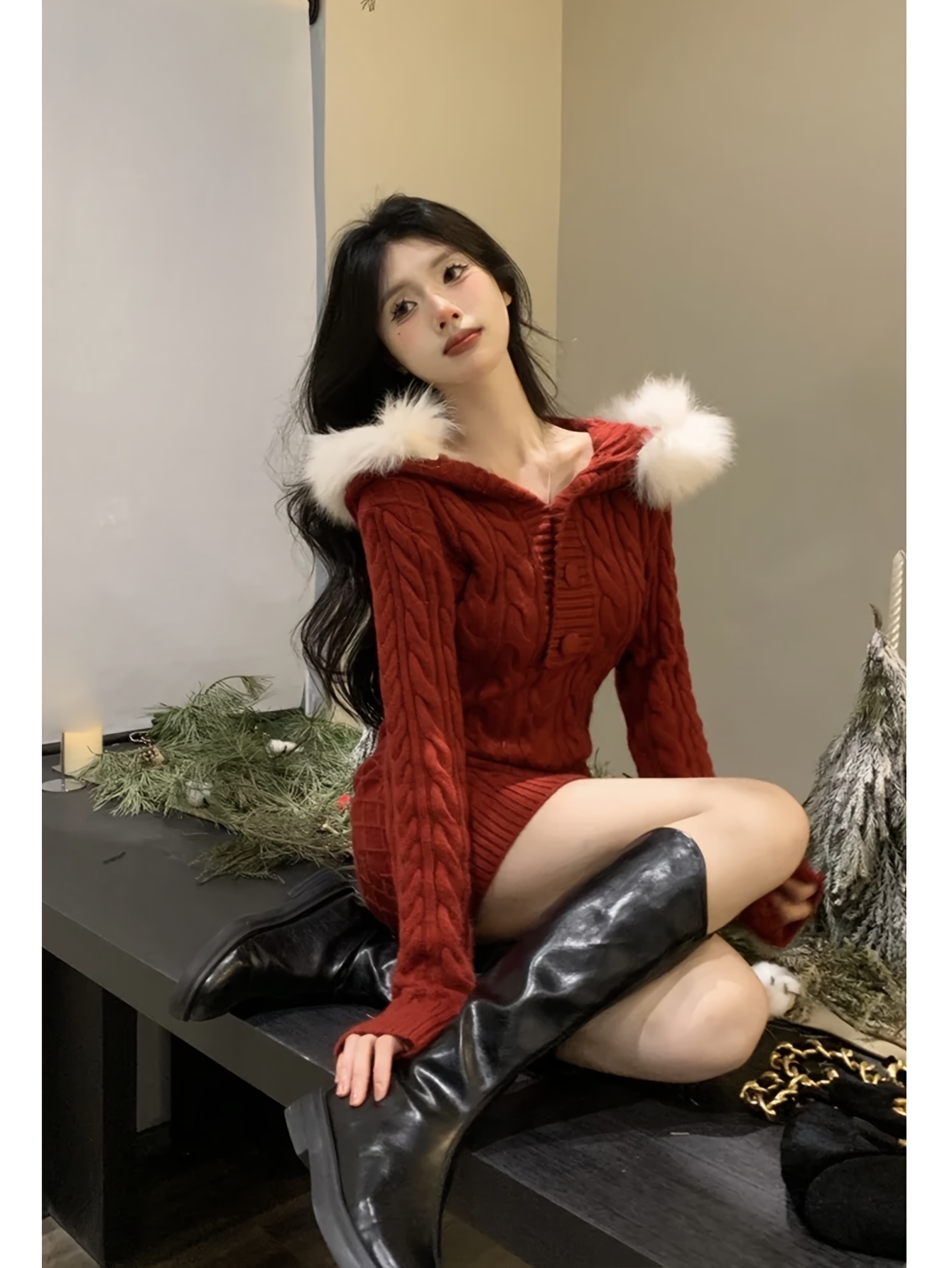 sachin and babi light blue dress How to Wear a Dress in Winter and Stay Warm main image 0