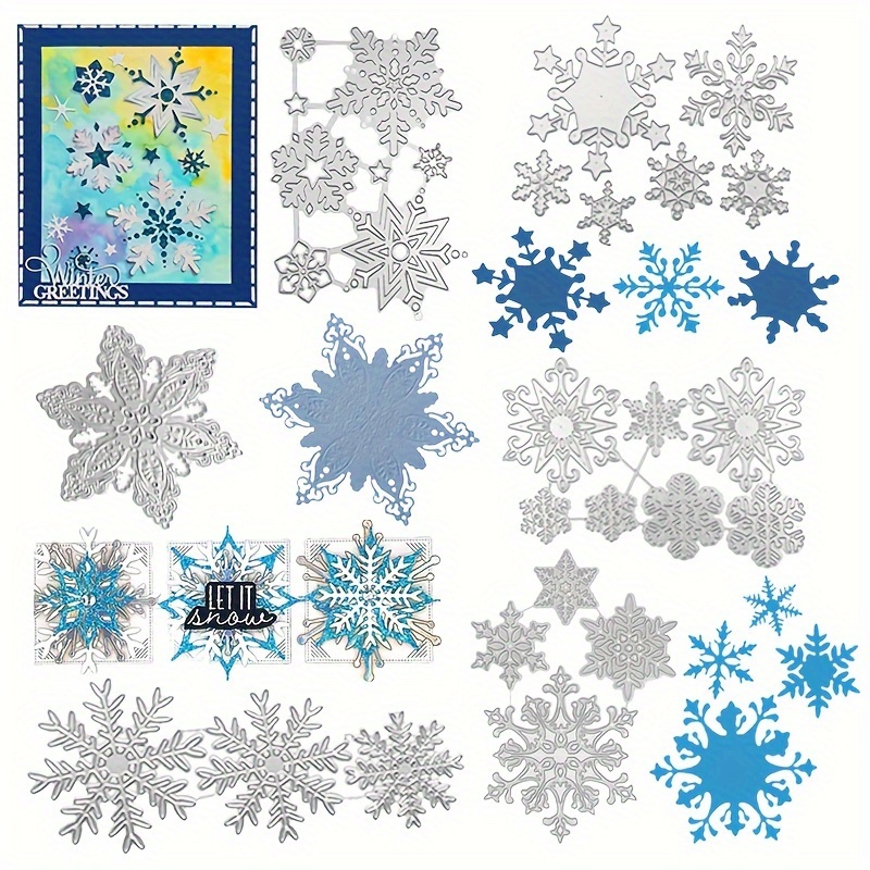 

6 Sets Snowflake Cutting Dies Christmas Die Cuts For Card Making Winter Holiday Metal Die Cutting For Scrapbooking Paper Crafting Diy Embossing