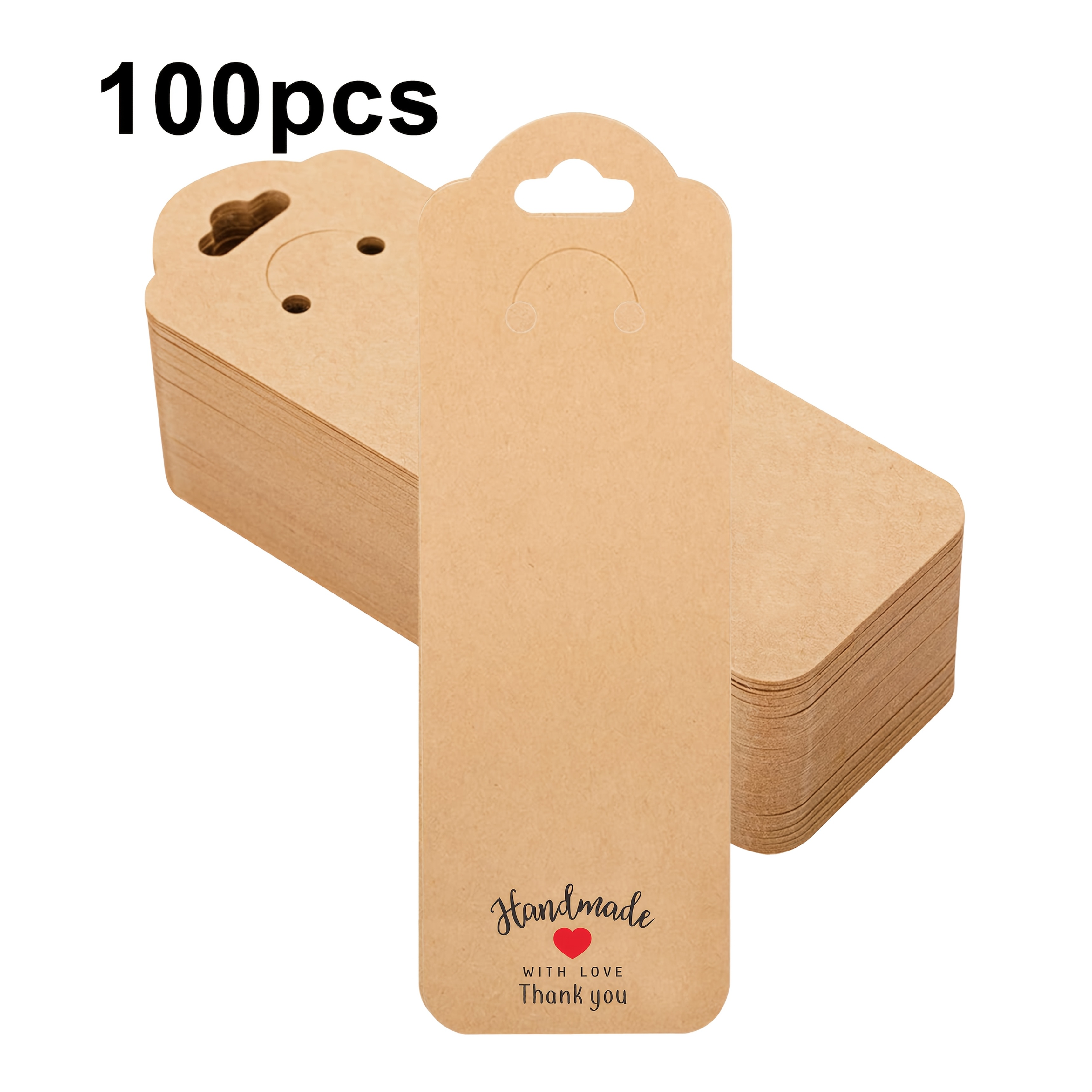 E-shop 50/100 Stück Schlüsselanhänger Schmuckpräsentationskarten, Hängeöse Schmuckverpackungskarten geeignet für Schlüsselanhänger Verpackungszubehör,