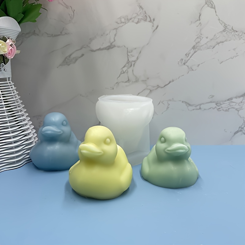 

3d Yellow Duck Silicone Mold For Aromatherapy Gypsum Candles, Crystal Epoxy Resin Ornaments & Diffuser Stones
