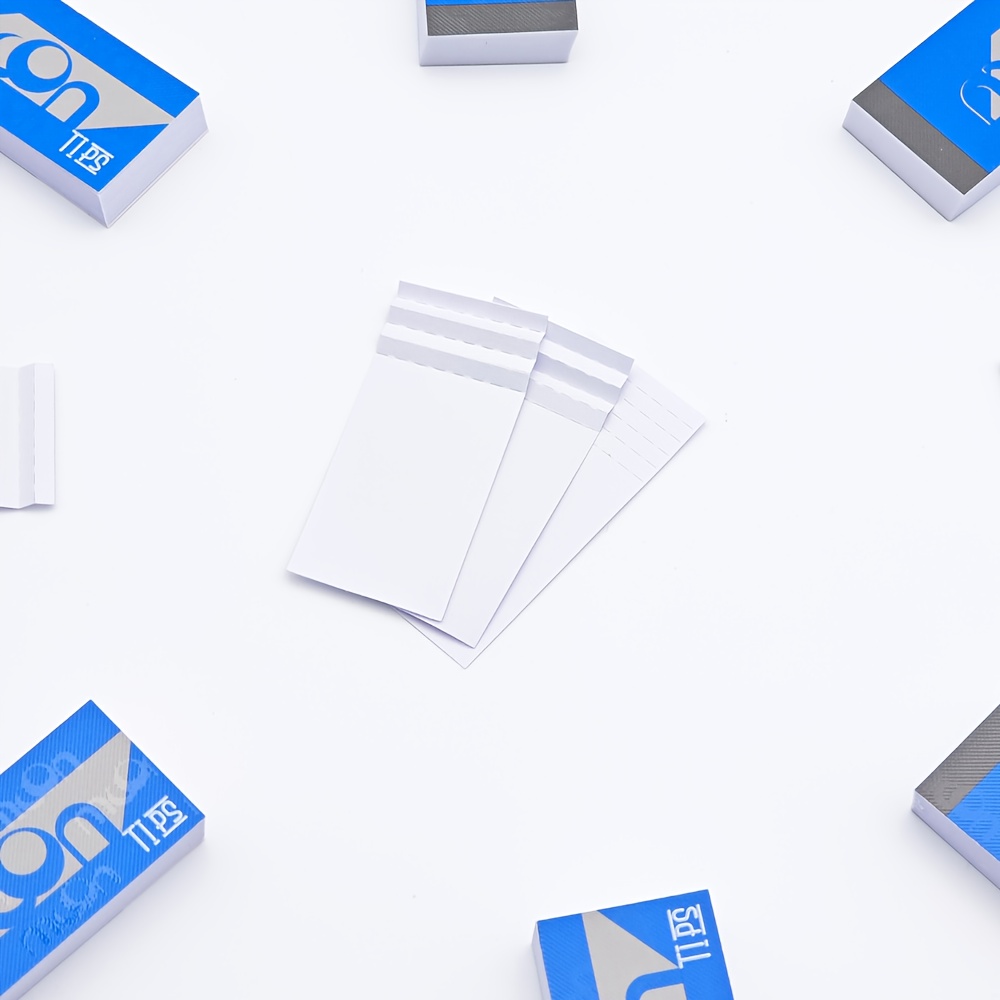 1200 TIPS, blauw en wit tipspapier