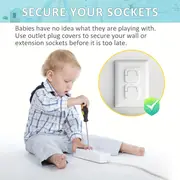 30 60pcs us outlet covers proofing outlet covers safety electric plug protectors to prevent details 0