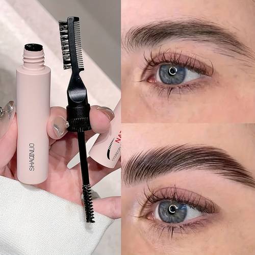 natural 3d brow gel natural wild brow shaping and fixing long lasting waterproof quick 3d eyebrow styling cream brow makeup styling gel lightweight transparent brow fixing brow makeup effect