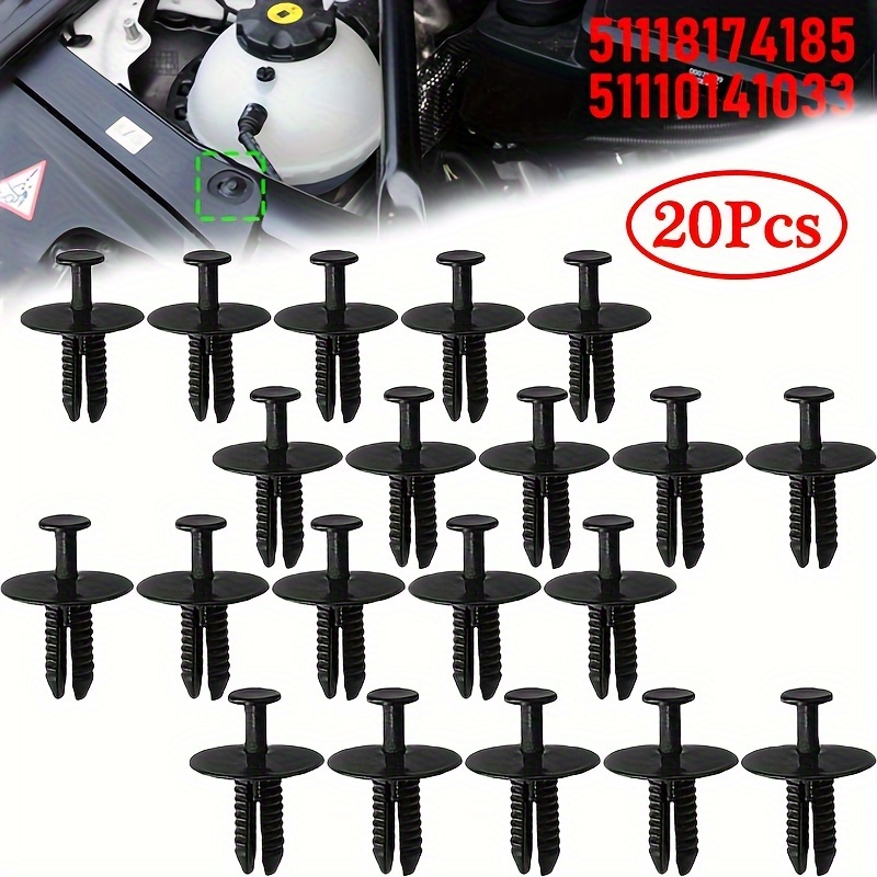 20 pcs black plastic car fastener clips 7mm size suitable for   e46 e93 e38 e65 e66 f07 f10 f11 x3 e83 e85 0