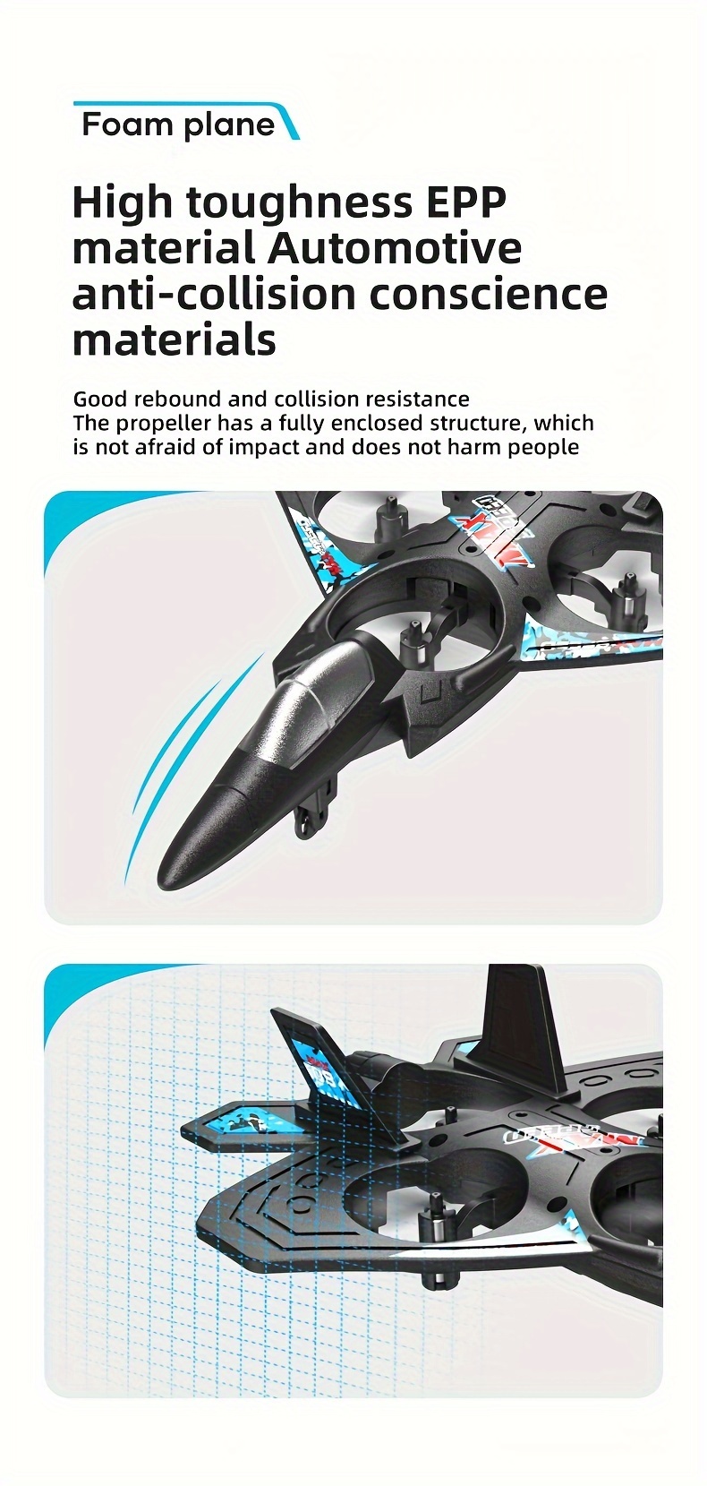 Drone with Rechargeable Battery, Quadcopter Altitude Control, Remote Control Toy for Beginners, Indoor And Outdoor Gifts, Fighter Jet, Toys for Boys And Girls, Christmas, Halloween, Thanksgiving Gifts