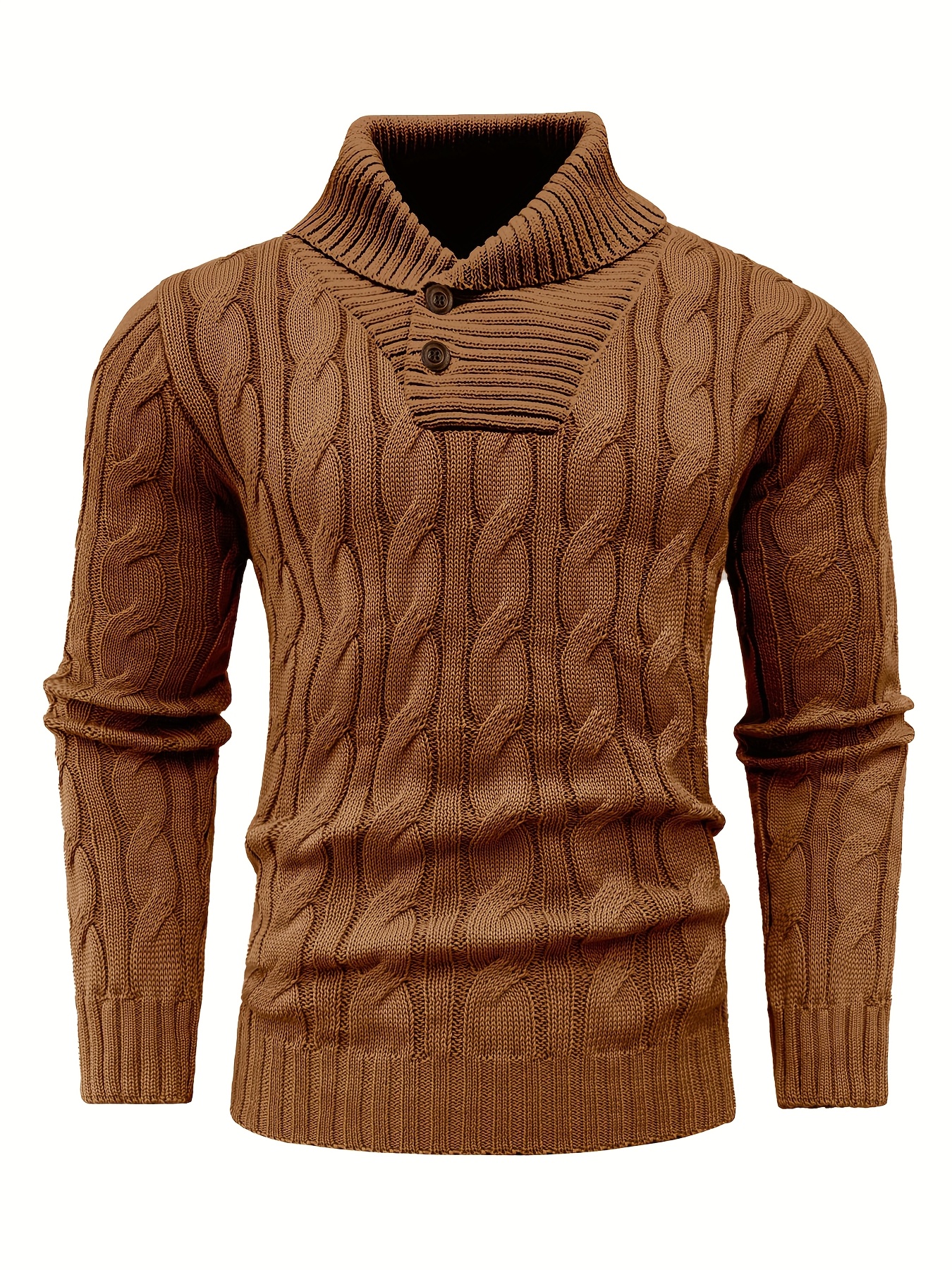 Men's Mature Business Sweater - New Autumn/Winter Lapel Ribbed Knitwear, Fashionable Solid Color Pullover, Suitable for Layering and Wearing Over Clothes