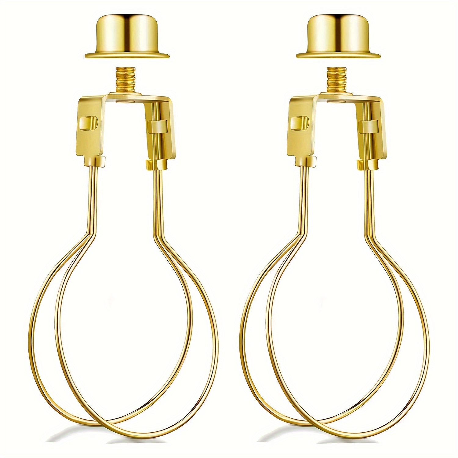 TEMU 2pcs Lamp Shade Light Bulb Clip Adapter, Lamp Shade Holder With Knob , Clip On Lampshade Adapter To Keep Lamp (bronze)
