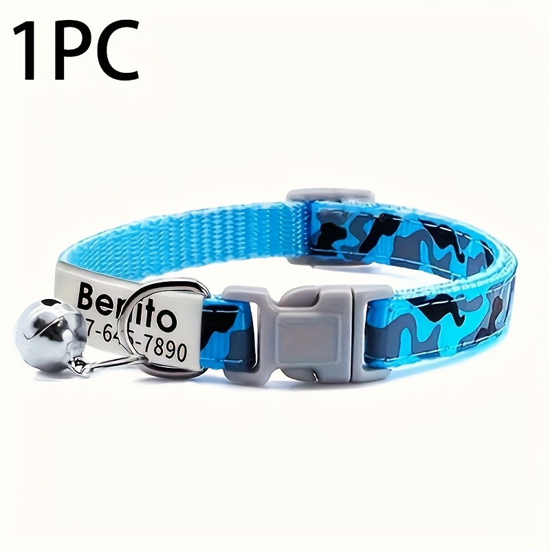 Customizable Leopard Print Dog Collar with ID Tag