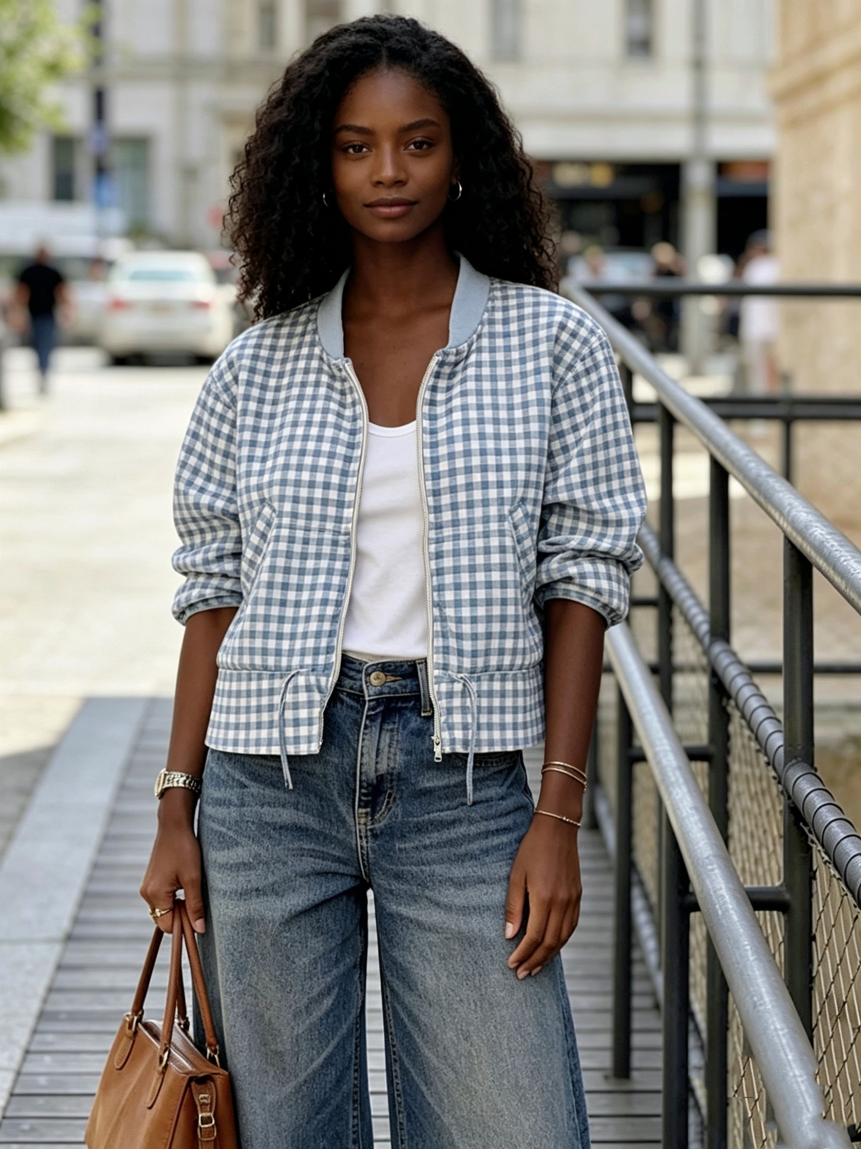 womens lightweight red white gingham check jacket casual - Temu