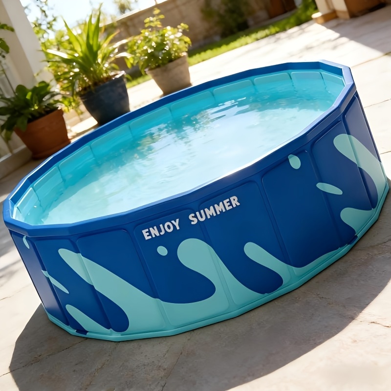 Inflatable-Free PVC Circular Wooden Pool