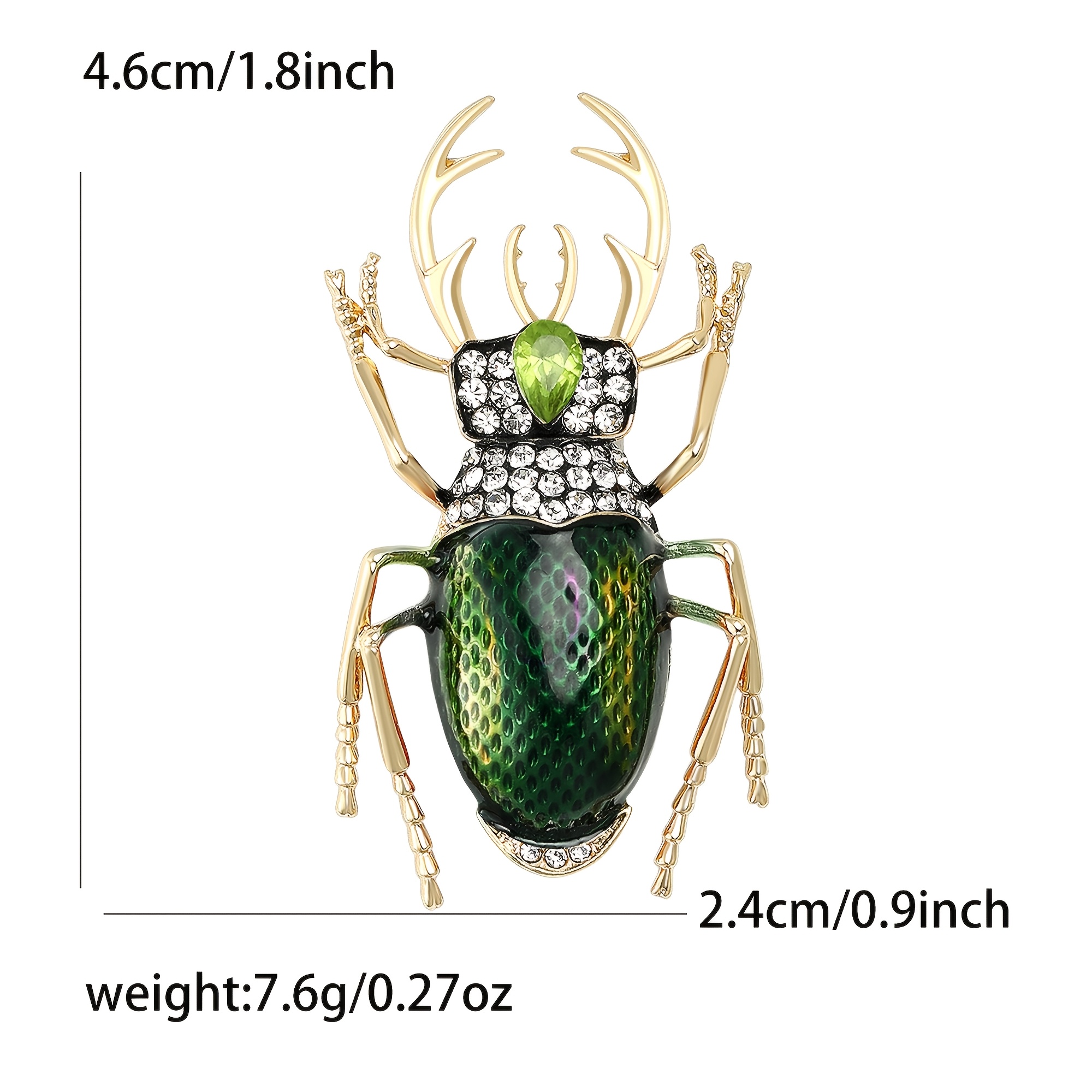 TEMU Broches clásicos de con pedrería para mujer, uso unisex, , de gemas, esmaltes, alfileres de insectos, se pueden usar como collares, insignias,