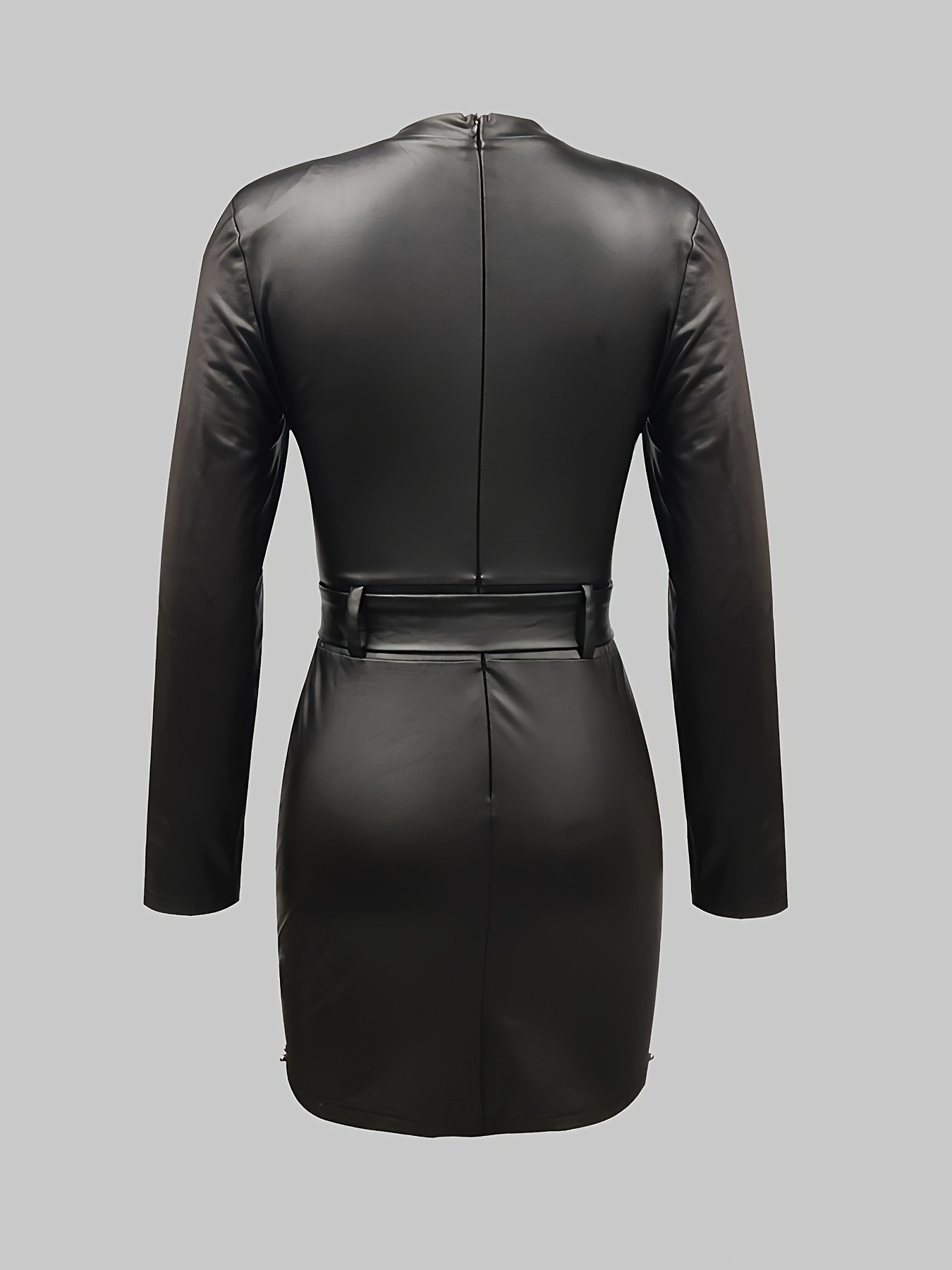 chinese dress ladies Valentino Belted Leather Mini Dress  Purple