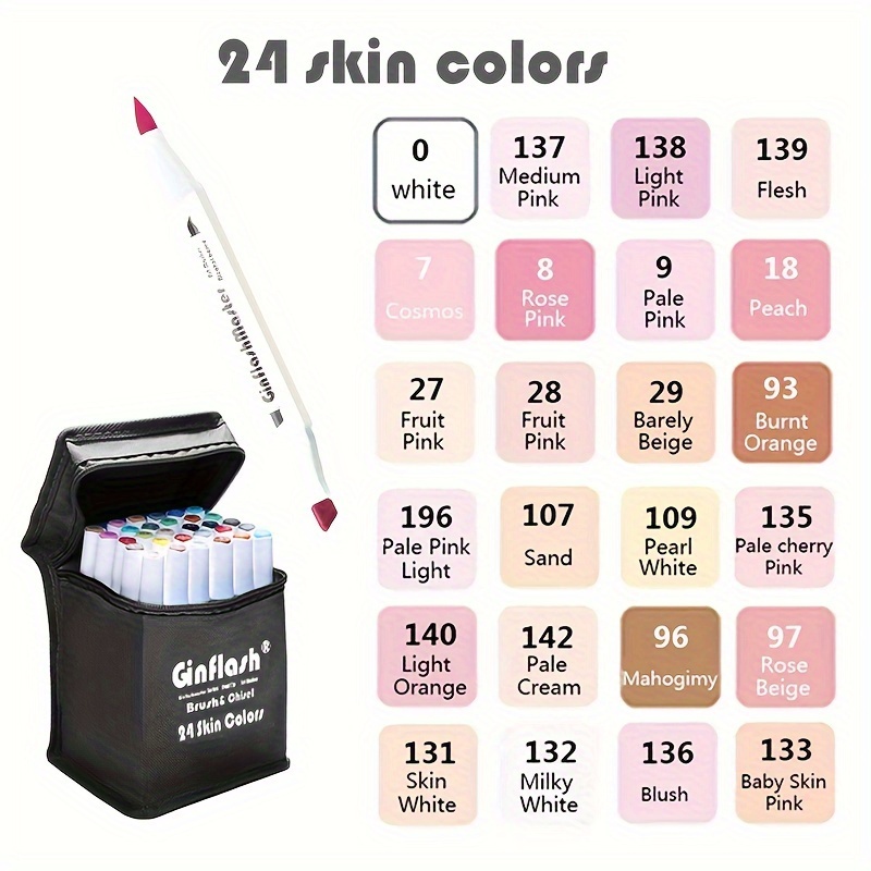 

Ginflash And Tone 24colors Art Markers Pen Markers Tipped Drawing Art Supplies