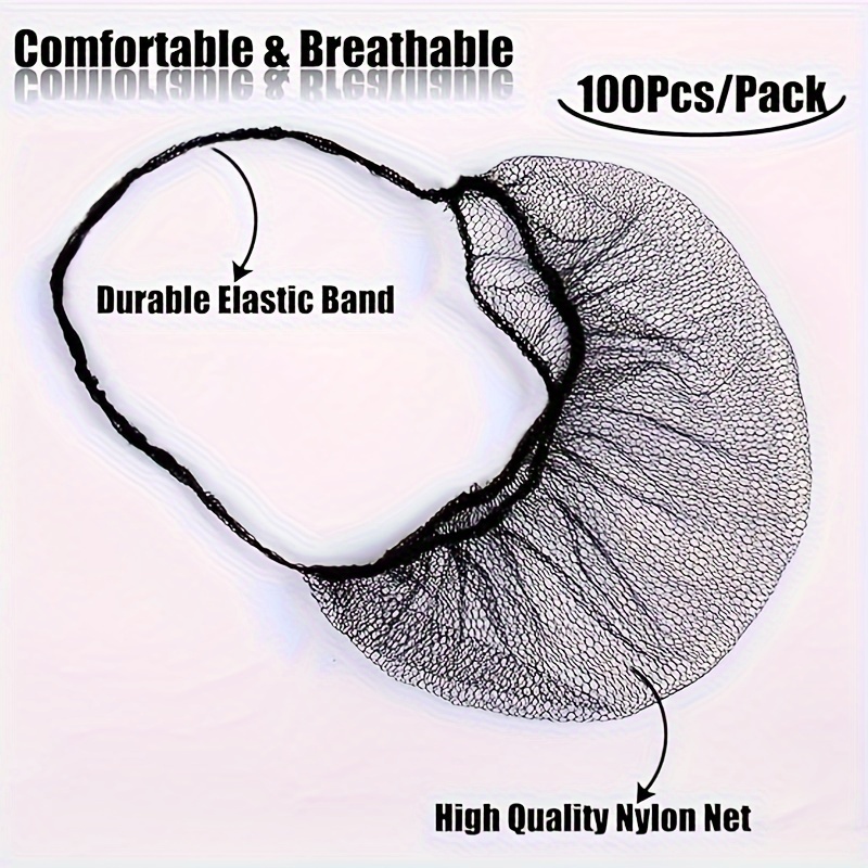 Beard Net, Breathable Nylon Elastic Beard Covers 100pcs Dispoable