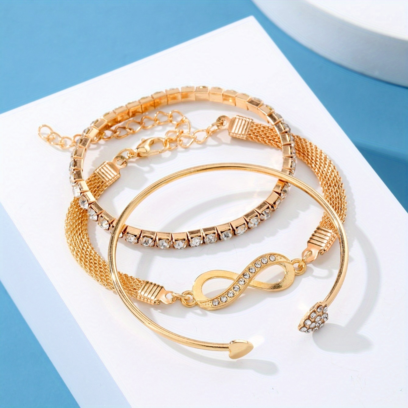 Conjunto de 3 pulseiras de braçadeira para mulher 3