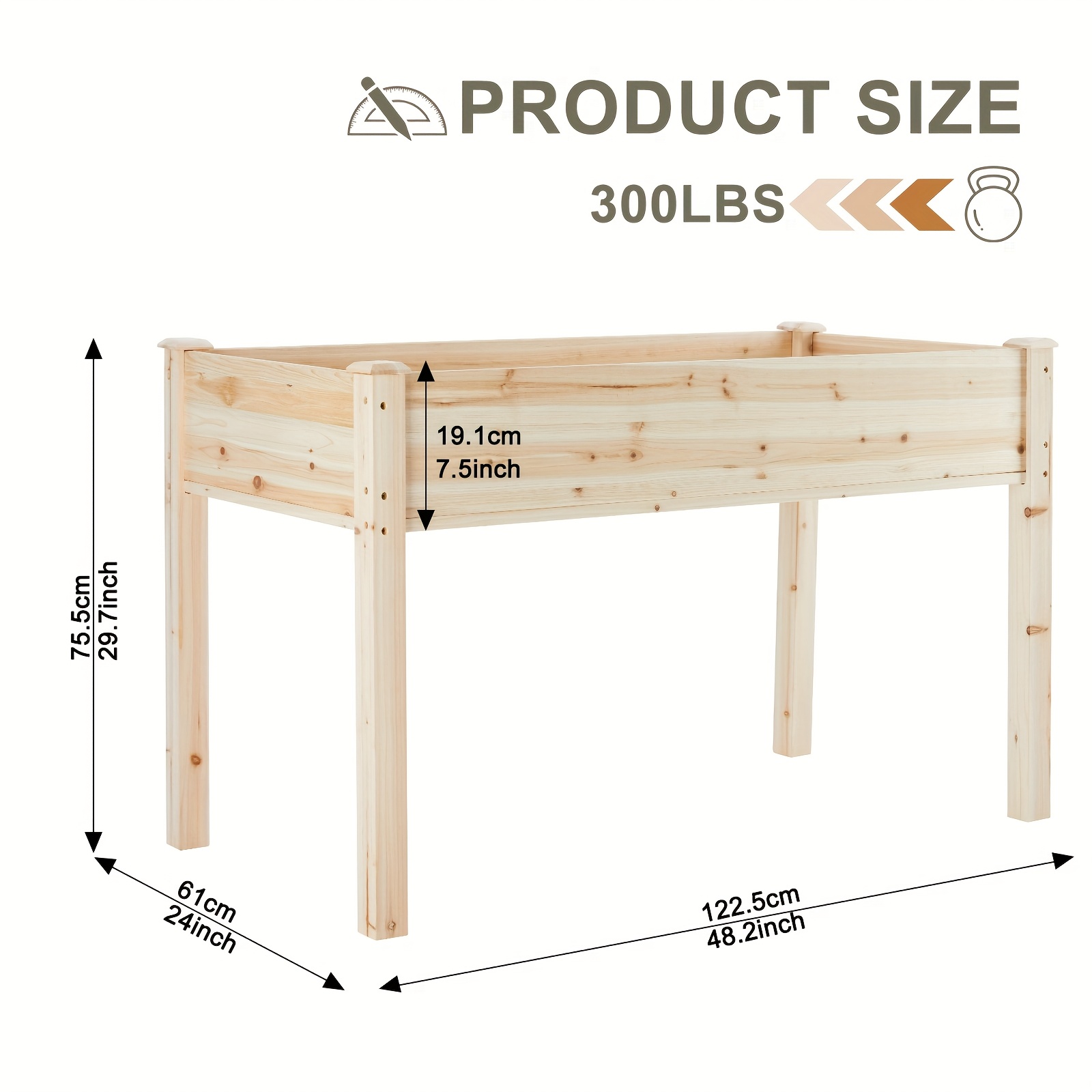 outdoor cedar planter box raised garden bed with non woven fabric liner 300 lb capacity ideal for gardens and     watering planter boxes for outside large