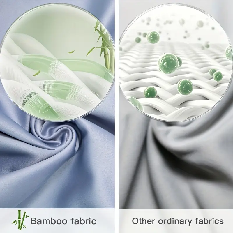 2pcs summer cooling bamboo fiber pillowcases 30 bamboo fiber 70 microfiber material breathable and comfortable soft cooling pair set for couples envelope design for   and washing bedroom decorative pillowcases Product details 1