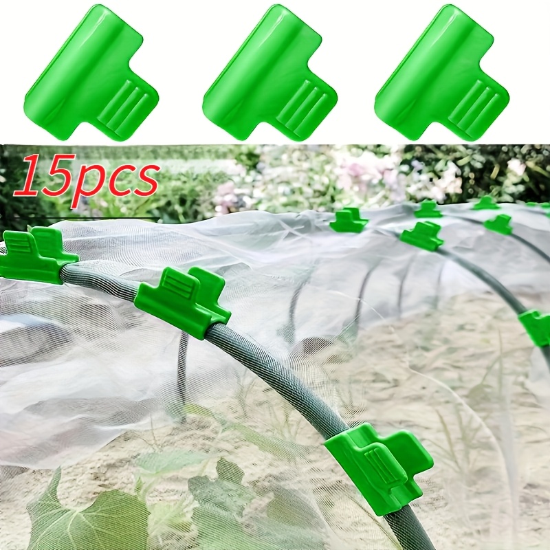 TEMU 15pcs Garden Greenhouse Film Clips, Flower Arch Greenhouse Shade Net Film Fasteners