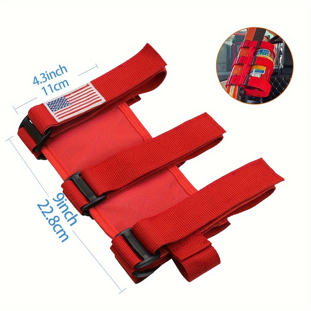 Fire Extinguisher Holder Roll Bar Adjustable Strap Brackets Fits For Jeep Wrangler Unliited CJ