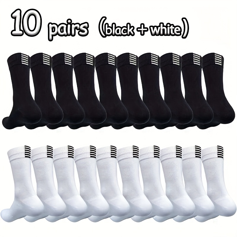 TEMU 10 Pairs Of Unisex Cycling Compression Socks Solid Colors, Unisex Athletic Elastic Compression Socks, Outdoor Sports Cycling Socks For Running