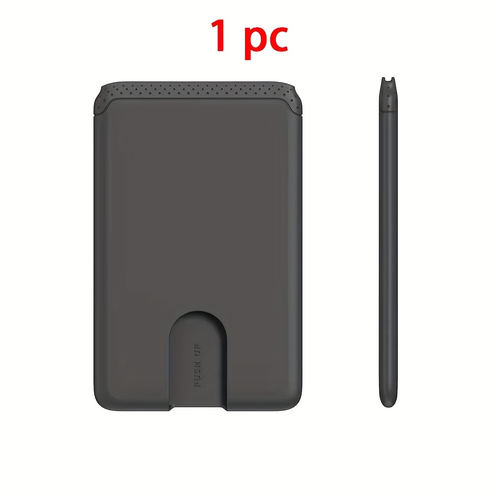 Image of Slim Thin Mini Wallet Mobile Phone Cardholder Compatible For Iphone Bank Credit Card Holder Phone Sticker Adhesive Soft Silicone