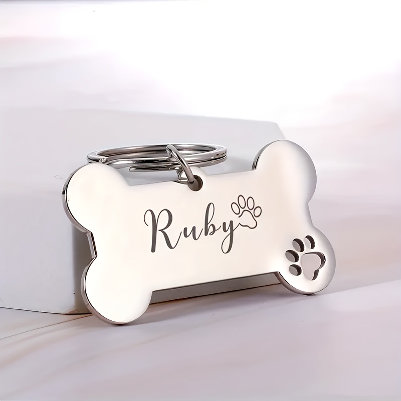 E-shop Individuelle Edelstahl Hundemarke mit Gravur von Name und Telefonnummer, Langlebiges Design für Hunde und Haustiere