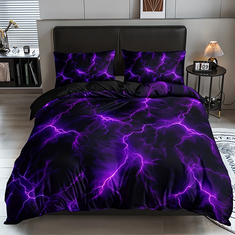 

3pcs Line Duvet Cover Set (1 Duvet Cover + 2 Pillowcase Without Pillow Insert), Hd Printing For Home Dorm