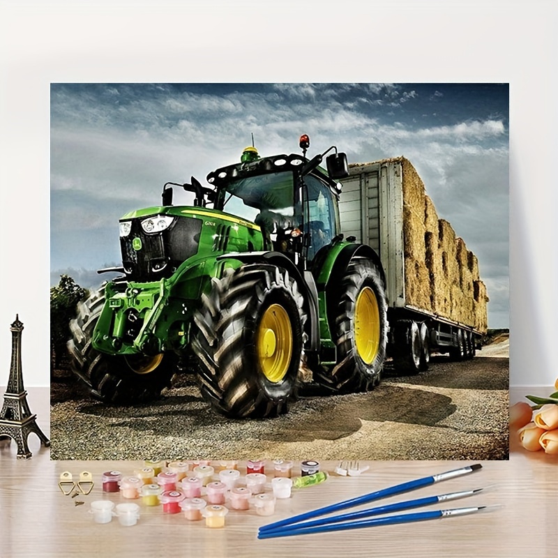 

1pc Painting By Numbers Big Truck Frameless Hand Painted Paint By Numbers For Adults Acrylic Kits Suitable For Adult Beginner Enthusiasts 40x50cm/16x20in