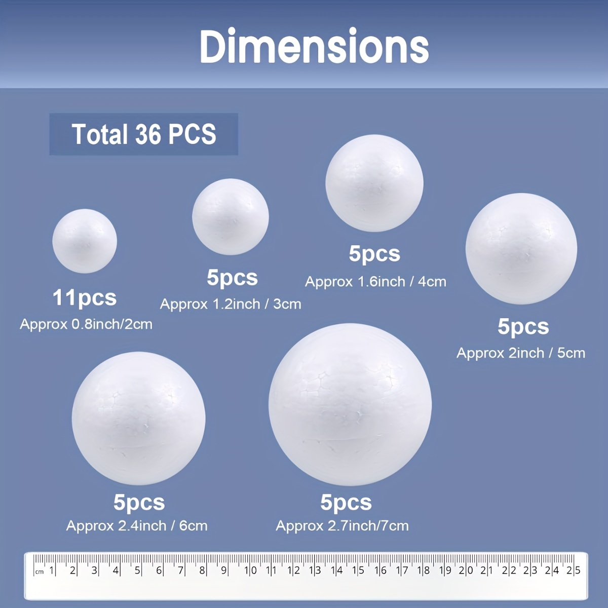 10/50/100PCS DIY Ronde Piepschuim Ballen Kerst Bal Wit Modellering Polystyreen Schuim Craft Ballen Kerstversiering bruiloft kopen vanaf een prijs van 1.3