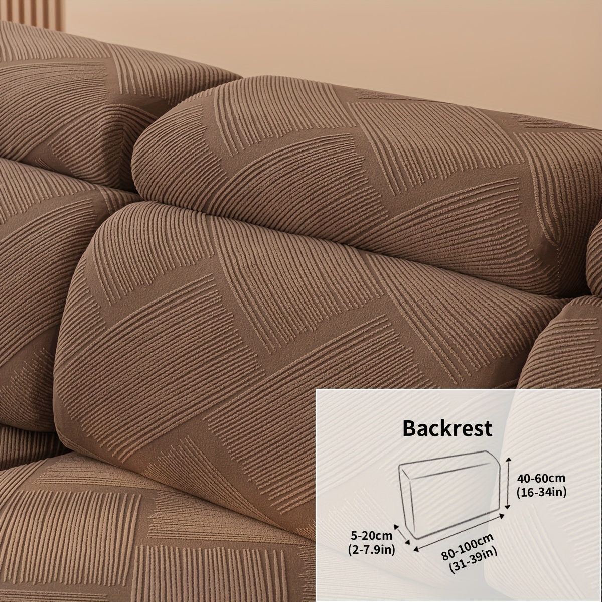 E-shop Minimalistischer, moderner, gestreifter Wohnzimmer-Sofabezug mit Anti-Rutsch-Funktion - Geeignet für Haustiere, maschinenwaschbare