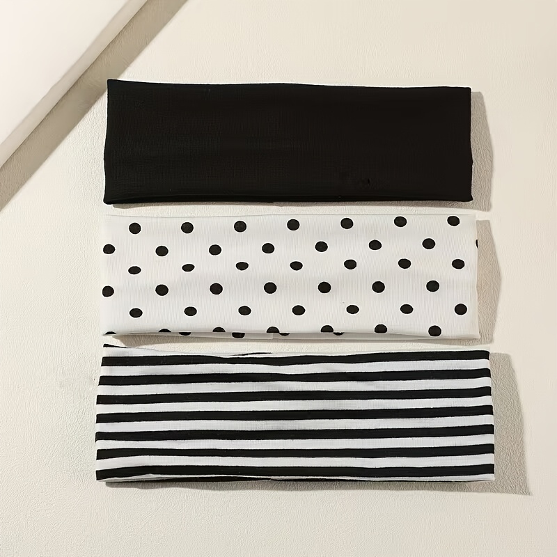3pcs womens fabric sports headbands running headband fitness headwear outdoor hairband