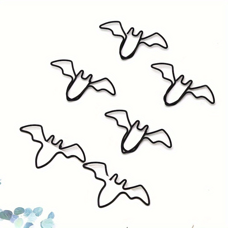 

20-piece Bat-shaped Paper Clips - Durable & Colorful Memo Holders For Creative Bookmarks, Perfect For Office Supplies & Unique Halloween Gifts Decorative Paper Clips