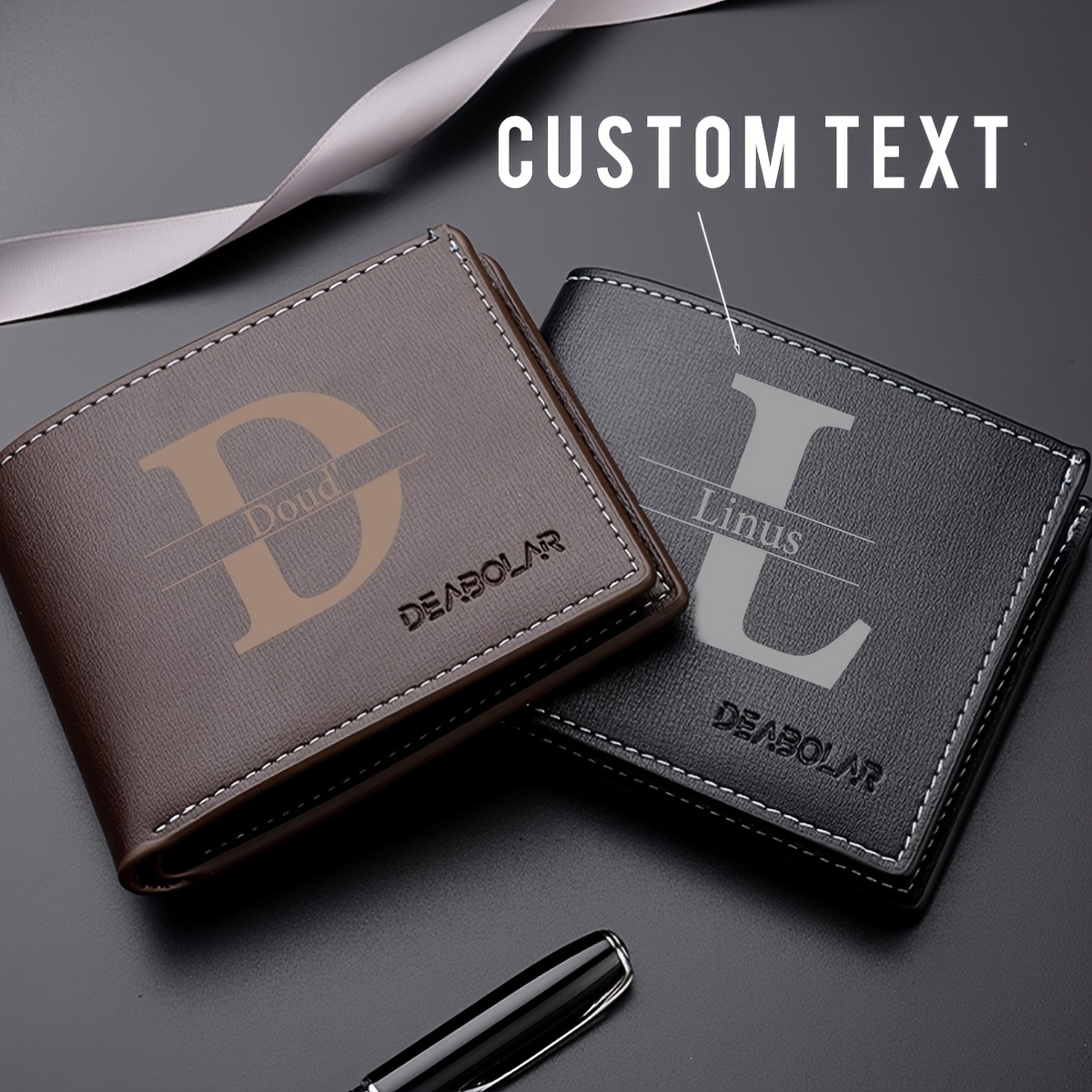 

1pc Luxecraft Personalized Wallet, , , , Unique 's Day