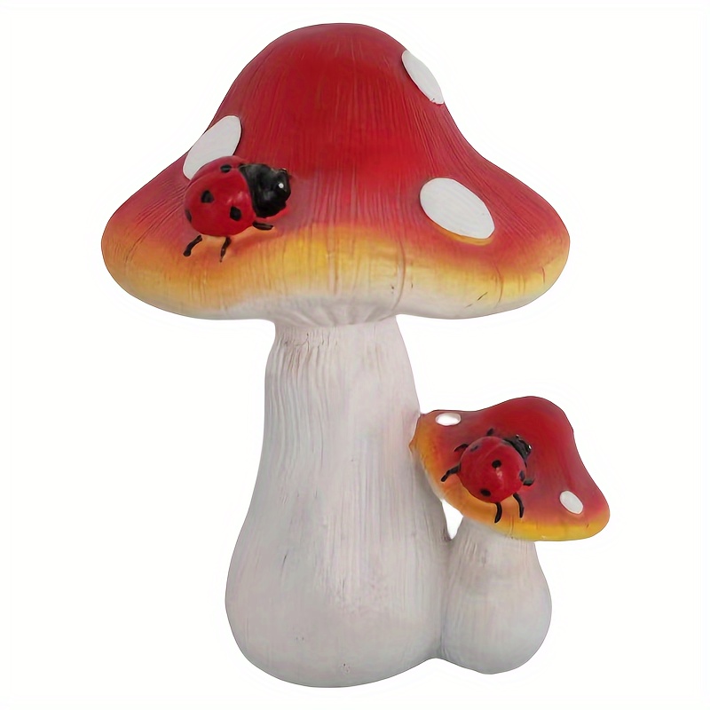 Image of Simulated Resin Mushroom, Suitable For Gardens, Courtyards, , Windowsills, Desks, Bookshelves, Doorways, Bars, Gift For