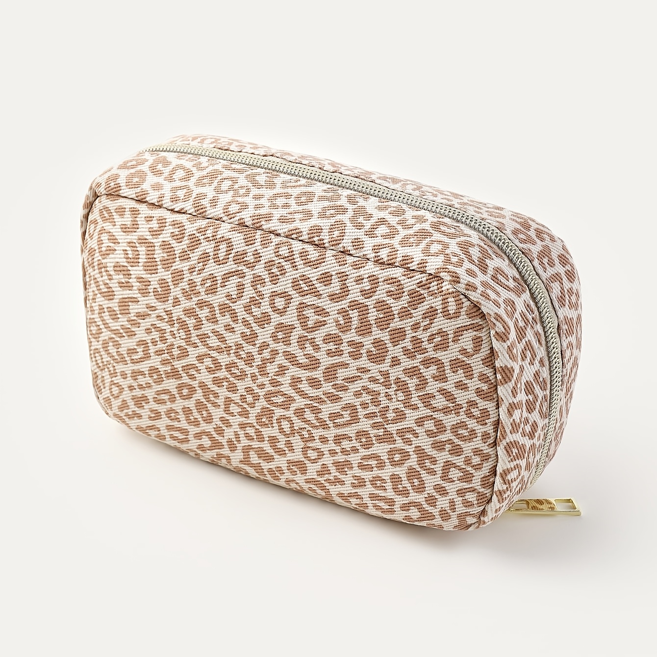 

Stylish Leopard Print Zipper Pouch - Compact & Portable Makeup Tool Organizer For , Travel- With Secure Closure, Odorless Fabric, Unisex Adult Accessory Bag, Makeup Travel Bag