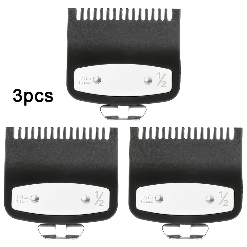 Image of 3pcs Replacement For Guards Set, Metal Hair For Professional Stylists And Barbers, Universal Barber Guards With Metal Clip Fits