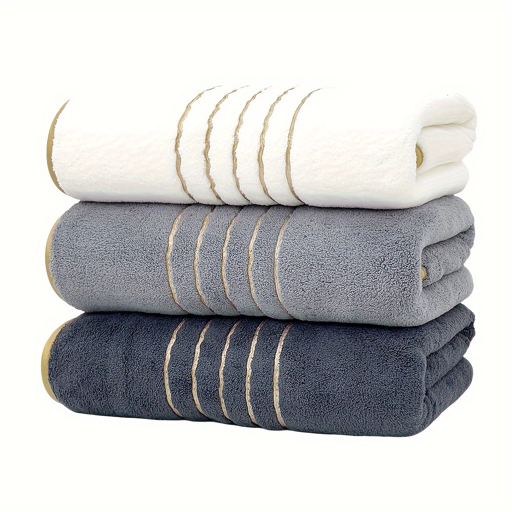 

3pcs Microfiber Bath Towels, Super Absorbent And Quick-drying Bath Towel, Multipurpose Bath Towels