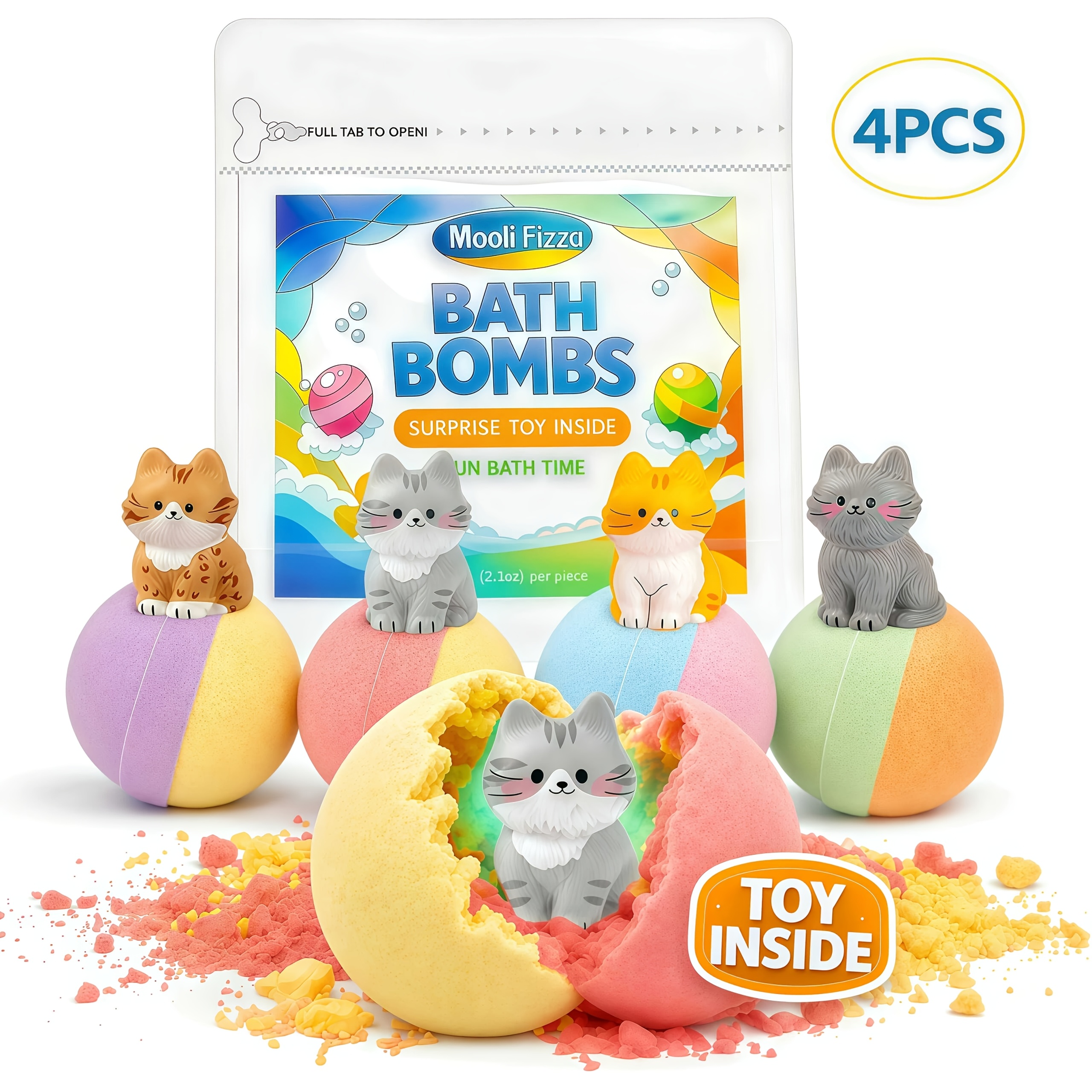 Image of For, 2pcs Random/4pcs Full Set, Surprise Toys Inside, Colorful With Cat Toys, Perfect Gifts For Christmas, Halloween, Easter, Valentine' Day, Mother' Day, Thanksgiving, Birthdays And More