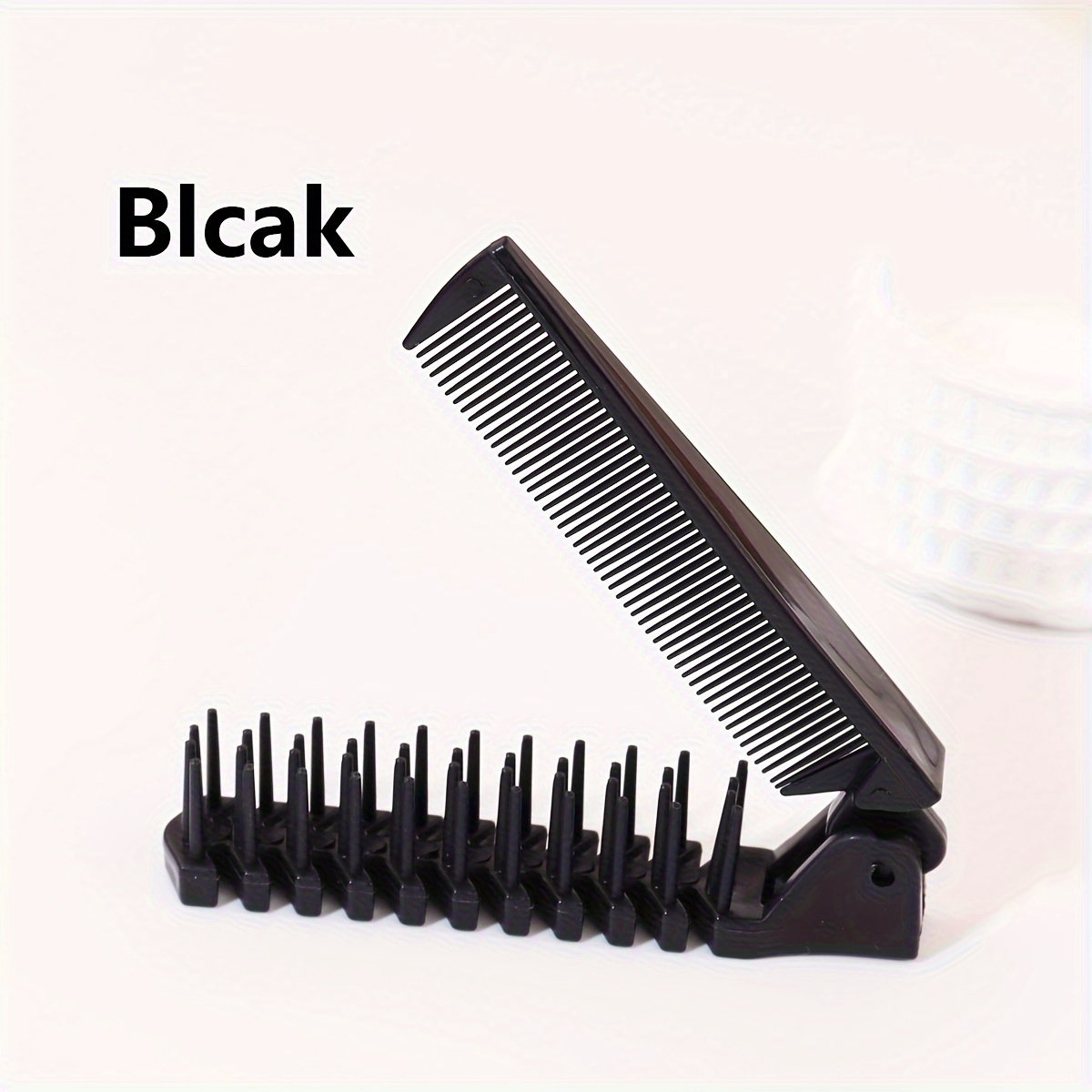 TEMU 1pc Travel Folding Comb, Anti-static Mini Pocket Comb, Double Headed Comb Hairdressing Tool, Compact Comb For Men And Women