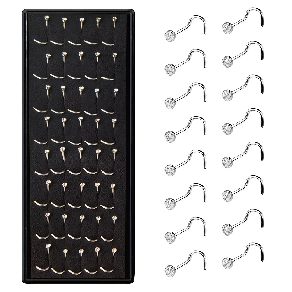 

40pcs Minimalist Stainless Steel Nose , Casual Attire & Gifts