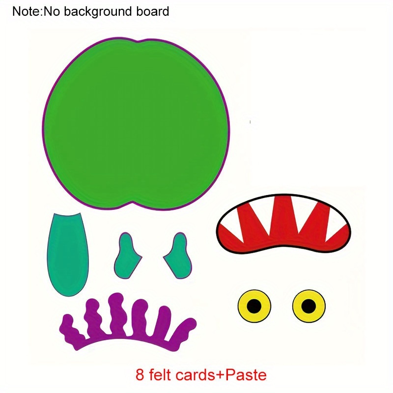TEMU Kit didáctico de libros ilustrados con temática de monstruo verde, ayudas para narración de cuentos en el aula para profesores, rompecabezas de