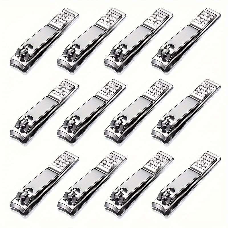 

12pcs Silvery Nail Clippers Set, Sharp Fingernail And Toenail Clipper Cutter, Nail Trimmer, Toenail Clipper For Manicure And Pedicure