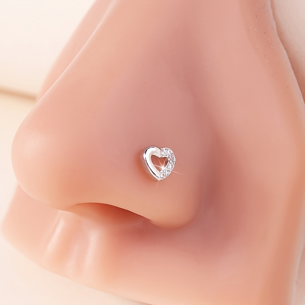 

1pc Women's Nose Ring Ear Stud L-shaped Bent Nostril Nose Ring Ear Stud Nose Ring Jewelry