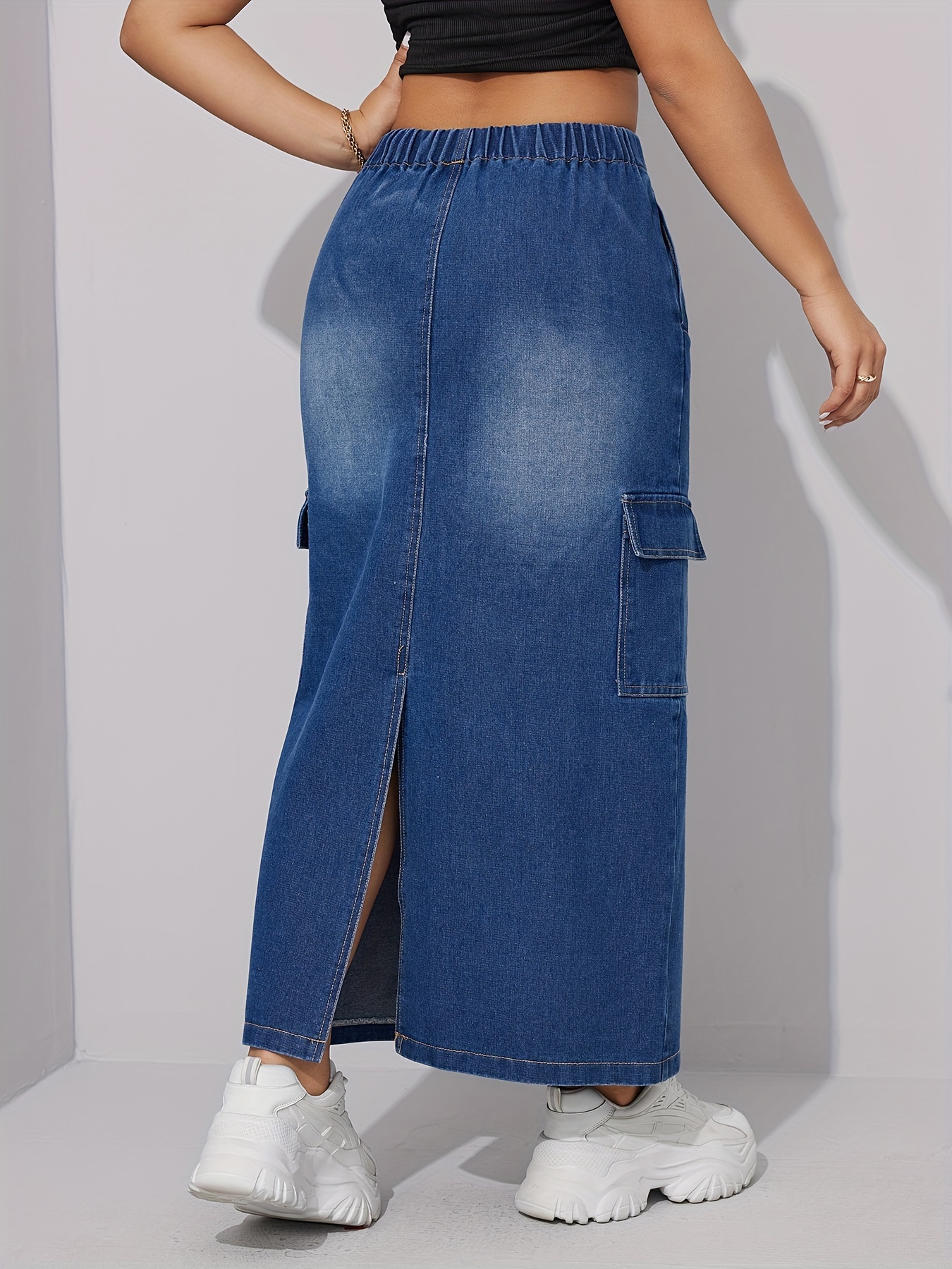 【Anyone more】Emoji Washing Denim Pants Skirt Icon Skirt - Medium Wash | Levi's® US