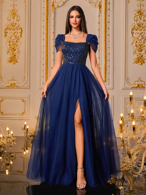 sequined evening gown wedding bridesmaid bride bachelorette - Temu Ireland sequined evening gown wedding bridesmaid bride bachelorette - Temu Ireland
