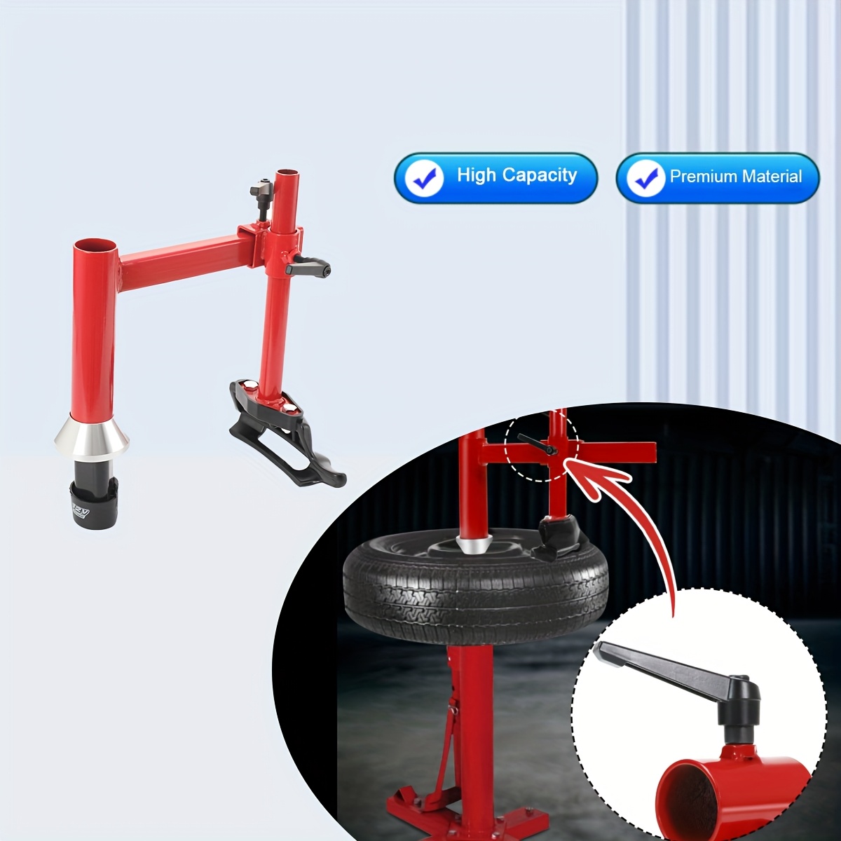 Adapter Kit For Manual Tire , Designed To Assist With Motorcycle Tire Mounting, Featuring A Lever For On Tire Mounting Machines, Suitable For Car Tires Ranging From 16 To 21 Inches
