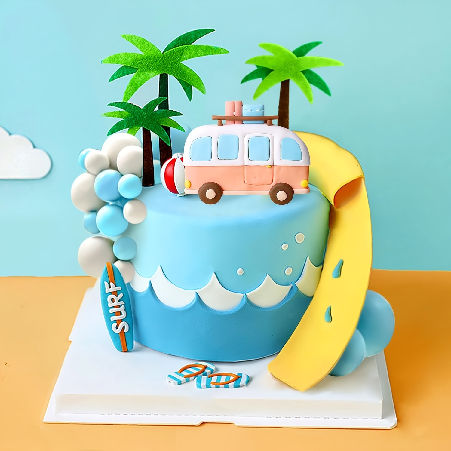 JOYMEMO Surf-Konfetti – 200 Stück, Bunt Bedruckt | Für Strand-Party, Geburtstag, Baby Shower Deko