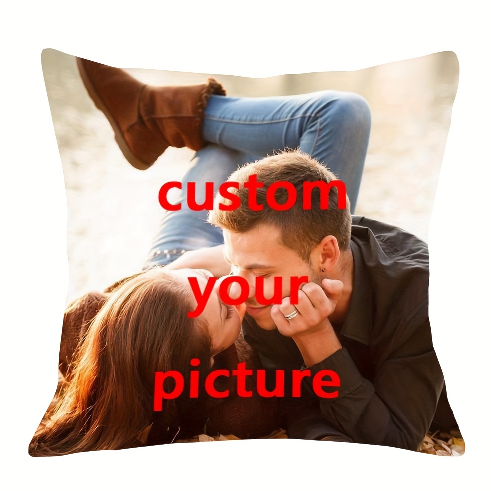 

Custom 18x18 Inch Plush Throw Pillow Cover - Personalize With Your Logo Or Photo, Soft & Cozy, Zip Closure, Hand Wash Only - Perfect For Home Decor