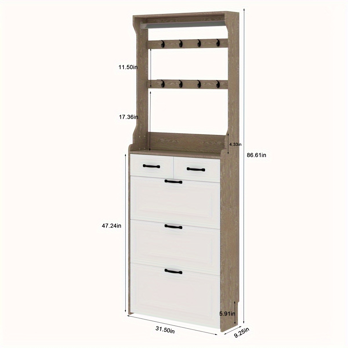 entrance shoe cabinet 3 door 2 drawer narrow shoe cabinet wooden entrance shoe cabinet white shoe rack for apartments retail display details 9