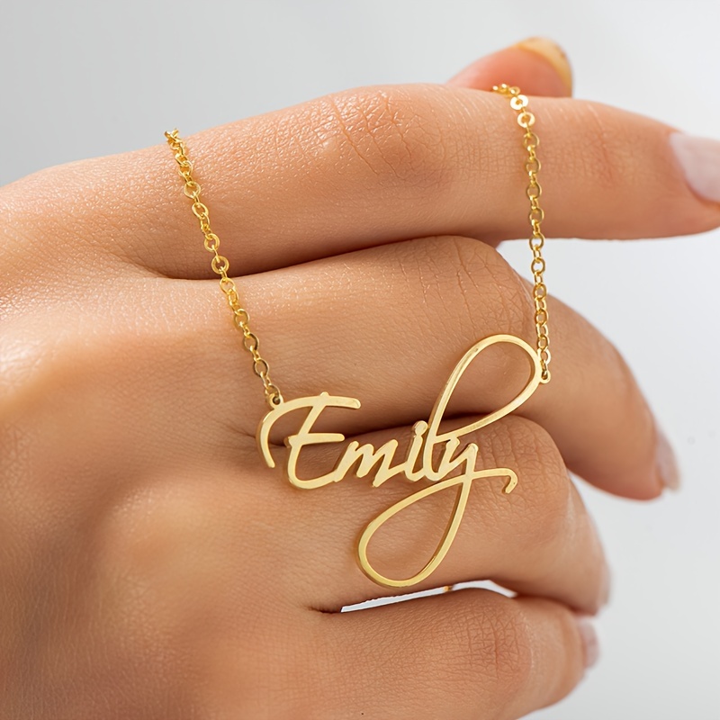 

Personalized 18k Golden Plated 316l Stainless Steel Name Necklace, , Elegant , Wedding & Gift-, Valentine's Day Accessory, All-